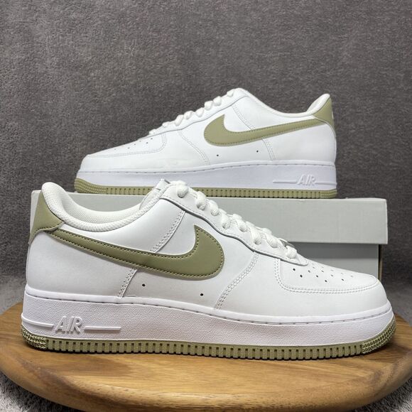 NEW Nike Air Force 1 Low '07 White Neutral Olive FJ4146-110 Men's Size 10.5